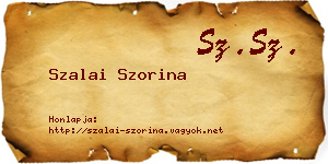 Szalai Szorina névjegykártya